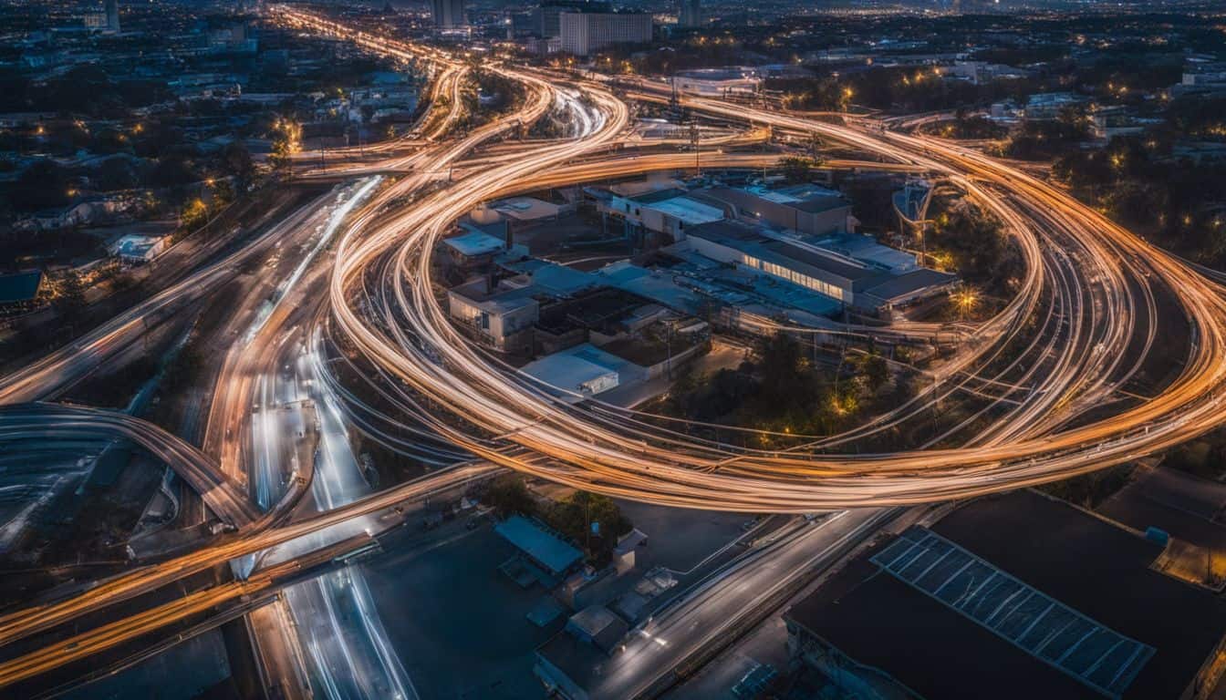 A photo of a fibre optic cable connecting a business facility.