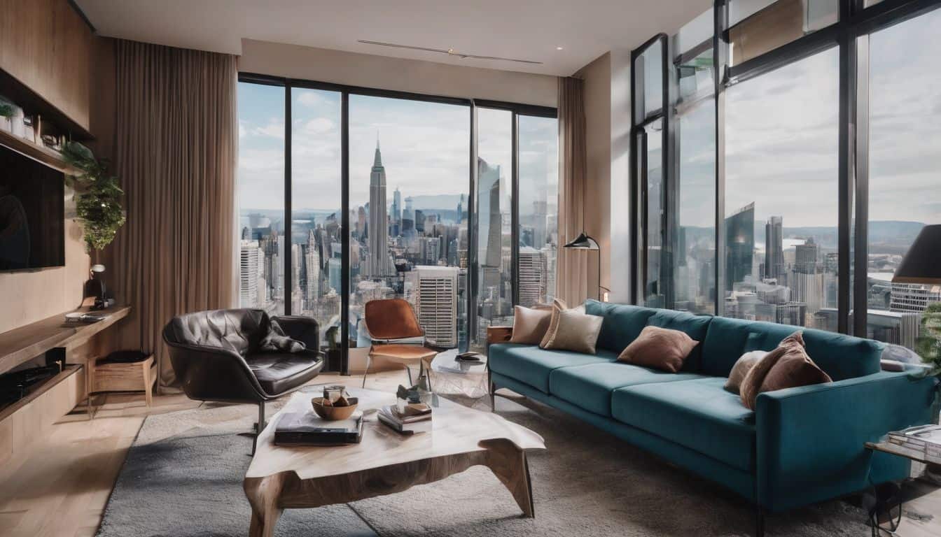 A mobile phone connected to a high-speed wireless router in a modern living room. A mobile phone connected to a high-speed wireless router in a modern living room.