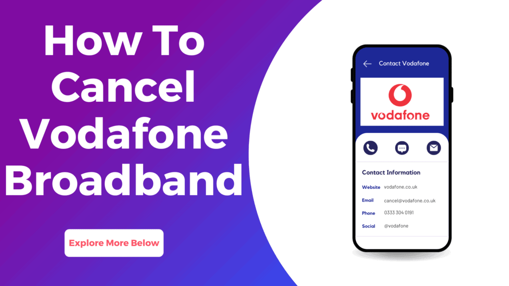 how to cancel vodafone broadband