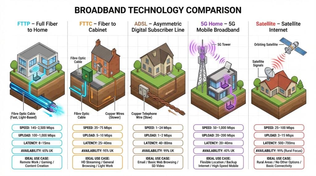 Broadband Technology Comparison